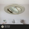 BRILONER 3ks sada LED vestavné svítidlo, pr. 8,2 cm, 5,5 W, matný nikl BRI 7232-032