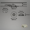 BRILONER 3ks sada LED vestavné svítidlo, pr. 8,2 cm, 5,5 W, matný nikl BRI 7232-032