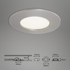 BRILONER LED vestavné svítidlo, pr. 8,5 cm, 5,5 W, matný nikl IP44 BRI 7282-012