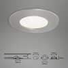 BRILONER 3ks sada LED vestavné svítidlo, pr. 8,5 cm, 4,8 W, matný nikl IP44 BRI 7282-032