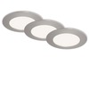 BRILONER 3ks sada LED vestavné svítidlo, pr. 12 cm, 8 W, matný nikl IP44 BRI 7284-032