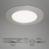 BRILONER 3ks sada LED vestavné svítidlo, pr. 12 cm, 8 W, matný nikl IP44 BRI 7284-032