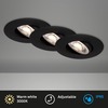 BRILONER LED vestavné svítidlo 4,4 cm 3x 4,9W 480lm černá BRI 7602035