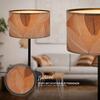 BRILONER Mata stolní lampa, dekor s lístky, kávová barva 7853014