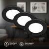 BRILONER Jeft vestavná svítidla 76mm 3ks sada - 230V, 3W, 330lm, LED, neutrální bílá, černá 7992035