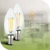 BRILONER EEK A 2ks sada E14 LED žárovka, třída A, Filament, 50.000h, 840lm, 4W, teple bílé světlo, svíčka 0553004