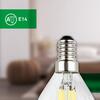 BRILONER EEK A 2ks sada E14 LED žárovka, třída A, Filament, 50.000h, 840lm, 4W, teple bílé světlo, kapka 0555004