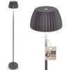 BRILONER nabíjecí stojanová lampa Riffle - 124 cm, 4,2W, 400lm, LED, bezdrátová, stmívatelná, dotykový vypínač, antracit 1238015