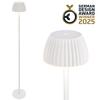BRILONER nabíjecí stojanová lampa Riffle - 124 cm, 4,2W, 400lm, LED, bezdrátová, stmívatelná, dotykový vypínač, bílá 1238016