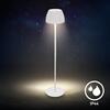 BRILONER nabíjecí stojanová lampa Riffle - 124 cm, 4,2W, 400lm, LED, bezdrátová, stmívatelná, dotykový vypínač, bílá 1238016