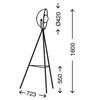 BRILONER Stojací svítidlo 160cm 1x E27 60W černá BRILO 1380-015