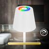 BRILONER Coloris RGBW LED stojanová bezdrátová lampa, stmívatelná, dotykový vypínač, bílá 1507016