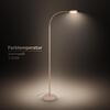 BRILONER Megg stojanová lampa - 12W, 800lm, LED, stmívatelná, nastavitelná, dotykový vypínač, béžová 1585011