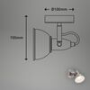 BRILONER Bodové svítidlo pr. 10 cm 1x E14 40W satén-bílé BRILO 2049012