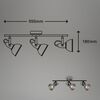 BRILONER Bodové svítidlo pr. 10 cm 3x E14 max. 40W antická stříbrná BRILO 2049034