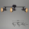 BRILONER Bodové svítidlo 55,4 cm 3x E14 40W černá BRILO 2049035