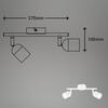 BRILONER Bodové svítidlo Spot, 27,5 cm, 2x GU10, max. 9W, bílé 2145026