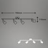 BRILONER Bodové svítidlo Spot, 70,5 cm, 4x GU10, max. 9W, bílé 2145046