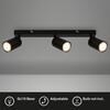 BRILONER Tib stropní bodové svítidlo, nastavitelné, On/Off nástěnným vypínačem, 3-ramenné, černá 2172035