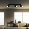 BRILONER Tib stropní bodové svítidlo, nastavitelné, On/Off nástěnným vypínačem, 3-ramenné, černá 2172035