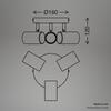 BRILONER Supo stropní bodové svítidlo - GU10 patice, max. 9W, nastavitelné, 3-ramenné, černá 2365035