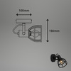 BRILONER Bodové svítidlo pr. 11 cm 1x E14 25W černá BRILO 2669-015
