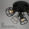 BRILONER Bodové svítidlo pr. 23 cm 3x E14 25W černá BRILO 2669-035
