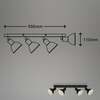 BRILONER Bodové svítidlo 55 cm 4x E14 max. 25W černá BRILO 2674045