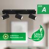 BRILONER Isil A LED stropní bodové svítidlo, energetická třída A, 3-ramenné, 50.000h životnost, nastavitelné, černé 2840035