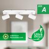 BRILONER Isil A LED stropní bodové svítidlo, energetická třída A, 3-ramenné, 50.000h životnost, nastavitelné, bílé 2840036