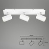 BRILONER Bodové svítidlo 45 cm 3xGU10 40W bílé BRILO 2857-036