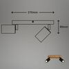 BRILONER Bodové svítidlo 27 cm 2xGU10 max. 9W černá BRILO 2922025