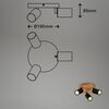 BRILONER Bodové svítidlo pr. 19 cm 3xGU10 max. 9W černá BRILO 2922035