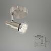 BRILONER Bodové svítidlo pr. 8 cm 1xGU10 3W 250lm matný nikl BRILO 2991-012B