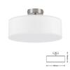 BRILONER textilní stropní svítidlo, pr. 30 cm, max. 40 W, bílé BRILO 3375-026