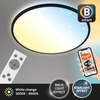 BRILONER Hvězdné nebe CCT LED stropní svítidlo, pr. 33,3 cm, 24 W, 2500 lm, černá BRILO 3064-015