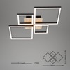 BRILONER LED rám 75 cm 44W 4000lm černá BRILO 3128-014