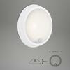 BRILONER LED venkovní svítidlo s čidlem, pr. 17 cm, 12 W, bílé IP44 BRILO 3352-016