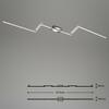 BRILONER LED stropní svítidlo, 227,2 cm, 24 W, hliník-chrom BRILO 3501-018
