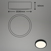 BRILONER LED přisazené svítidlo pr. 28 cm, 16 W, 2000 lm, černá BRILO 3700-015