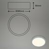 BRILONER LED přisazené svítidlo pr. 38 cm, 24 W, 2000 lm, stříbrná BRILO 3703-014
