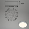 BRILONER CCT LED přisazené svítidlo pr. 38 cm, 22 W, 2900 lm, stříbrná BRILO 3704-014