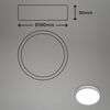 BRILONER RGBW LED přisazené svítidlo pr. 38 cm, 22 W, 2900 lm, stříbrná BRILO 3709014
