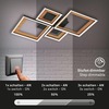 BRILONER LED stropní svítidlo, 53 cm, 38 W, 4200 lm, černá-dřevo BRILO 3727-015