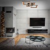 BRILONER LED stropní svítidlo, 53 cm, 38 W, 4200 lm, černá-dřevo BRILO 3727-015
