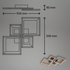 BRILONER LED stropní svítidlo, 53 cm, 38 W, 4200 lm, černá-dřevo BRILO 3727-015