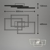 BRILONER LED stropní svítidlo, 52 cm 57 W, 5700 lm, hliník-chrom BRILO 3752-019
