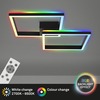 BRILONER RGB CCT LED stropní svítidlo, 64 cm, 40 W, 3600 lm, černá BRILO 3753-015