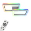 BRILONER RGB CCT LED stropní svítidlo, 64 cm, 40 W, 3600 lm, hliník BRILO 3753-019