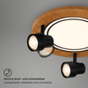 BRILONER Stropní svítidlo, 30 cm, 3x GU10, max. 9W, černá BRILO 3763035